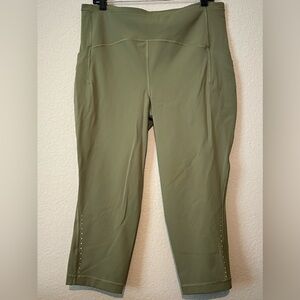 Lululemon Swift Speed High-Rise Crop 21" size 14 Bronze Green Rare Colorway